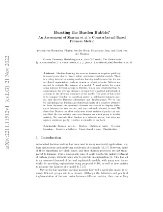 Thumbnail of Bursting the Burden Bubble? An Assessment of Sharma et al.'s Counterfactual-based Fairness Metric