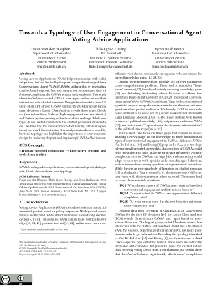 Thumbnail of Towards a Typology of User Engagement in Conversational Agent Voting Advice Applications